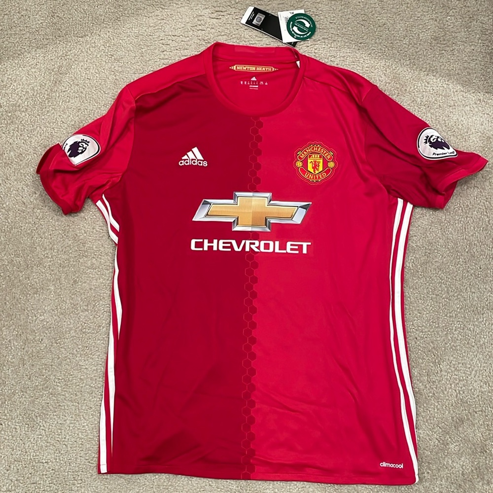 Paul Pogba Manchester United adidas 2016/17 Home Jersey men size XL NWT